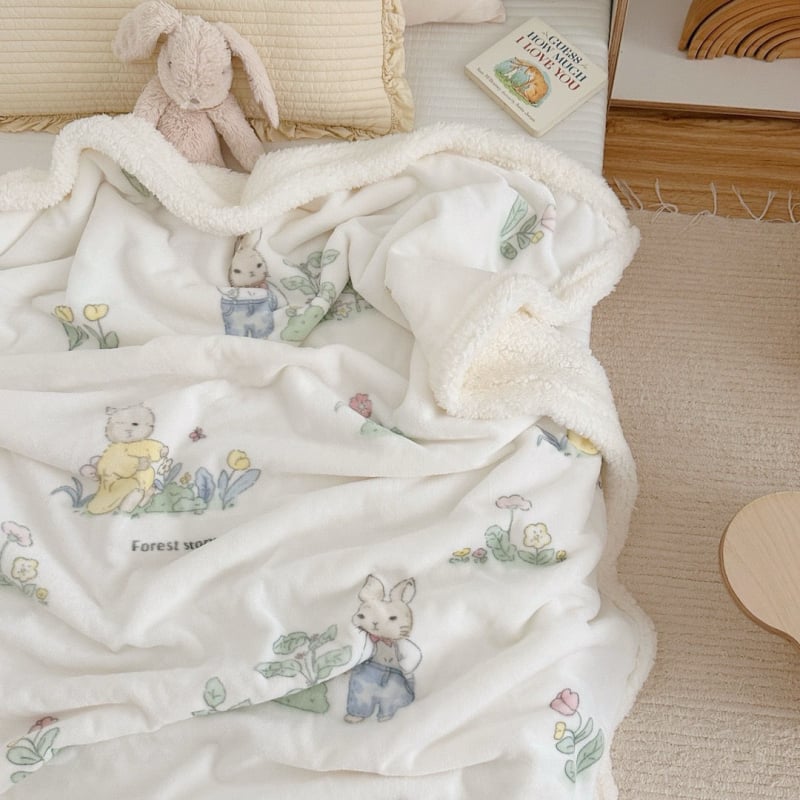 Milk-Lamb sametist pleed, rätik-laadse teki triibudega, geomeetriliste ja multikate mustritega, kõikideks aastaaegadeks, sobib ühiselamusse ja diivanile