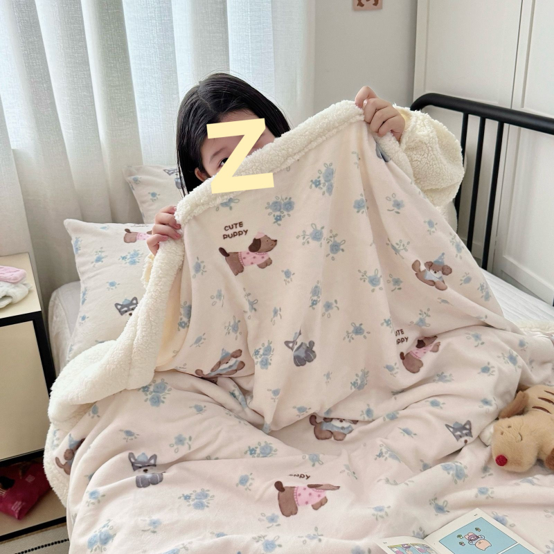 Milk-Lamb sametist pleed, rätik-laadse teki triibudega, geomeetriliste ja multikate mustritega, kõikideks aastaaegadeks, sobib ühiselamusse ja diivanile