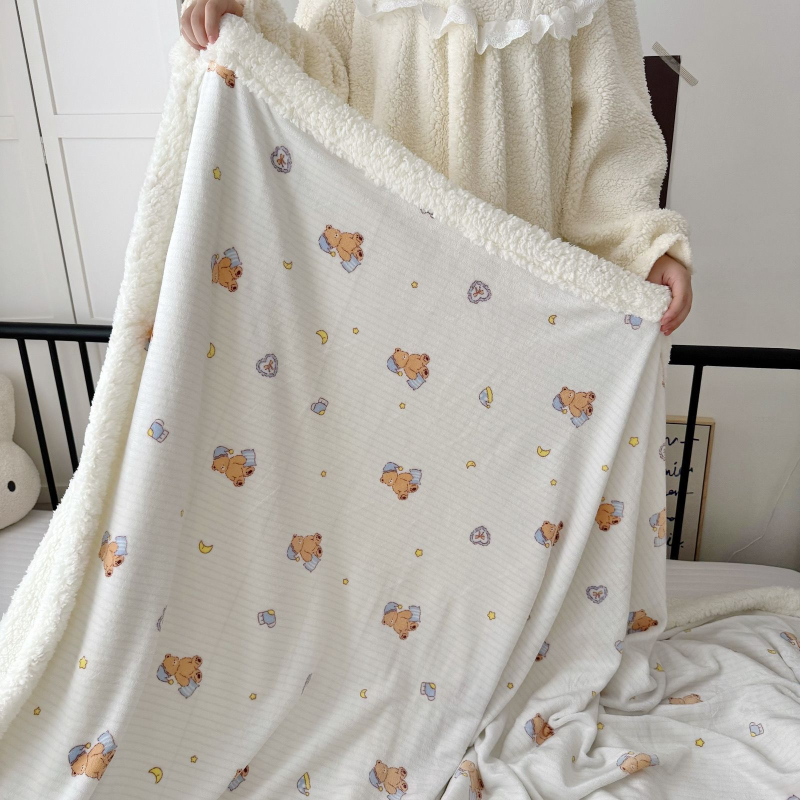 Milk-Lamb sametist pleed, rätik-laadse teki triibudega, geomeetriliste ja multikate mustritega, kõikideks aastaaegadeks, sobib ühiselamusse ja diivanile