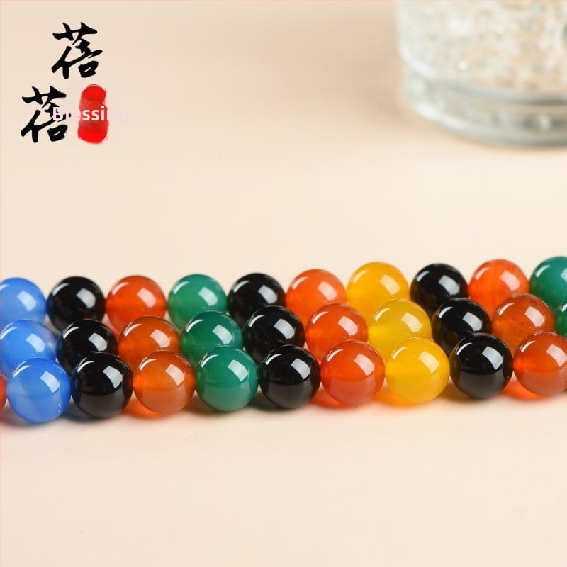 Αγκάτης χάντρες, λείαν, προέλευση Lianyungang, στρογγυλές χάντρες