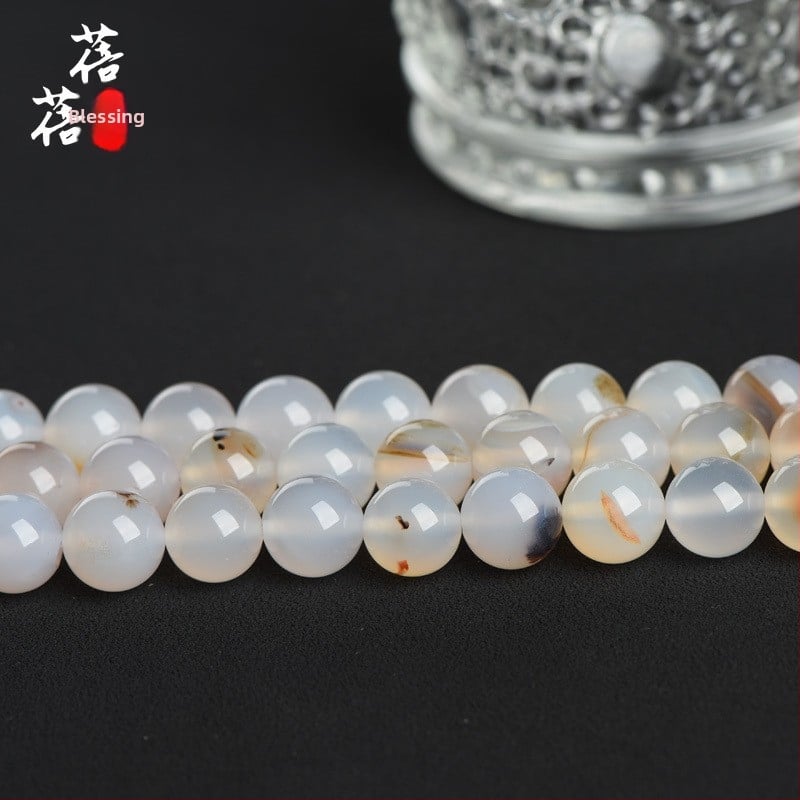 Αγκάτης χάντρες, λείαν, προέλευση Lianyungang, στρογγυλές χάντρες