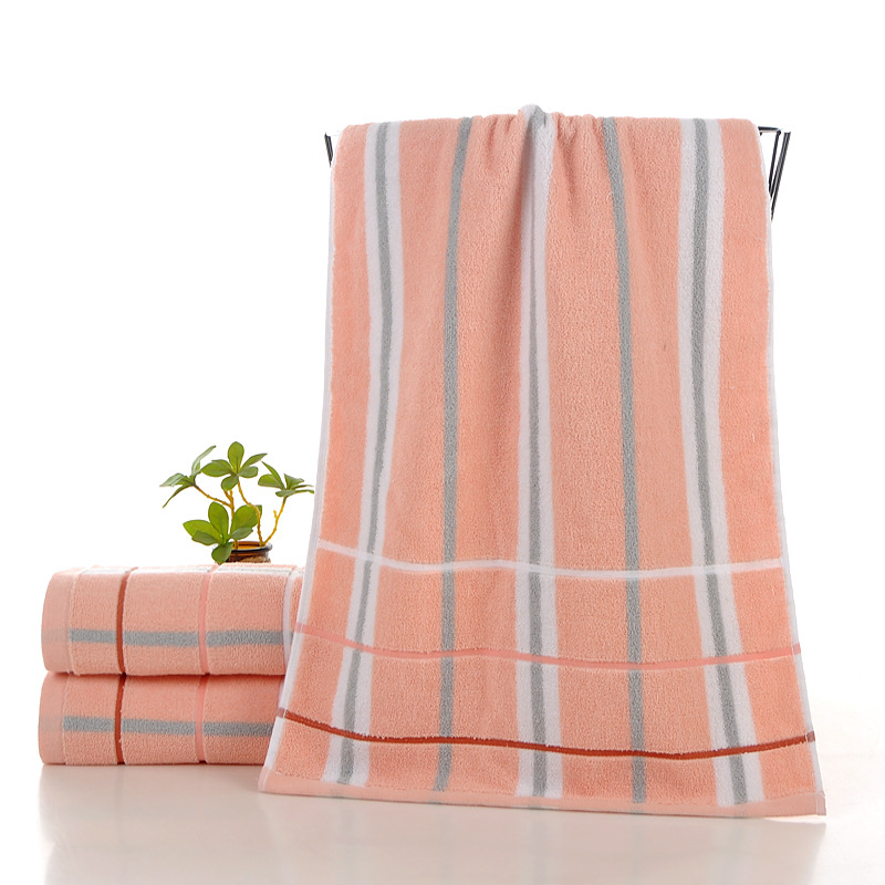 Mingshuo Ručnik za kupanje od čistog pamuka, Jacquard tkanina, GSM 140–170, za teretanu i svakodnevnu upotrebu