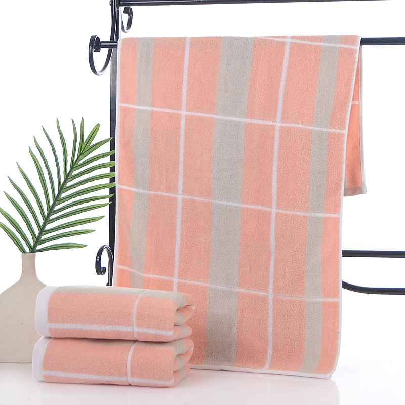 Mingshuo Ručnik za kupanje od čistog pamuka, Jacquard tkanina, GSM 140–170, za teretanu i svakodnevnu upotrebu
