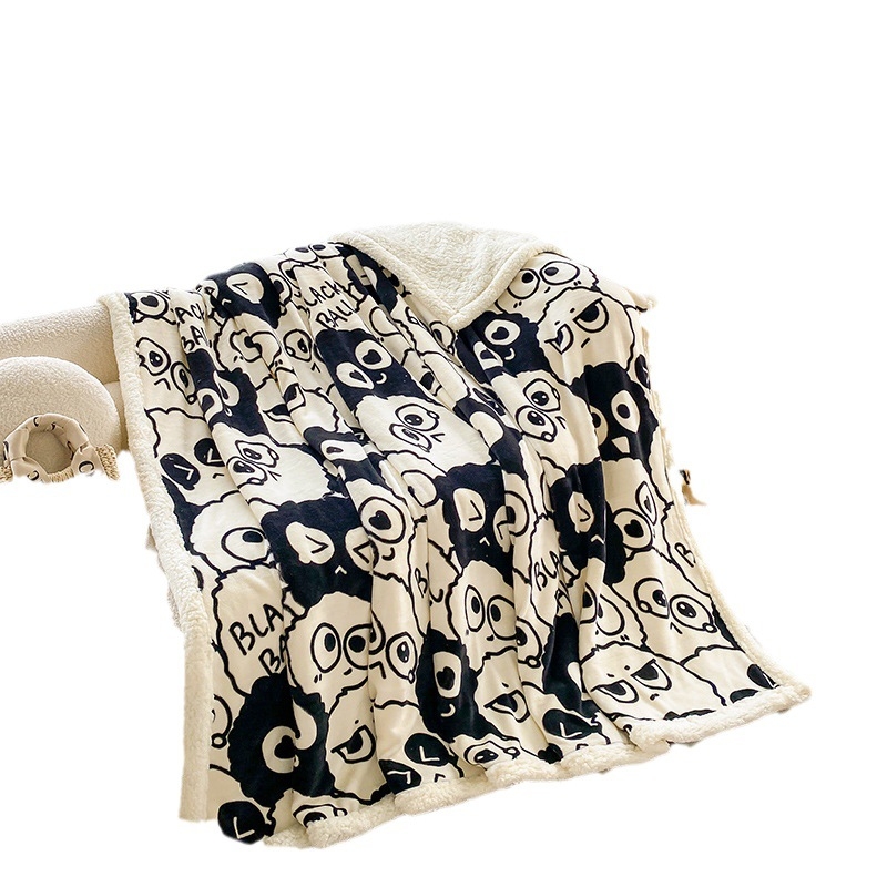 Piima villane pleed veluuriga, 300–500 g, animatsioon-joonistus muster ja taimed, sobib kõikidele aastaaegadele