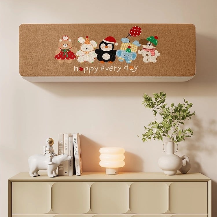 Universāls dekoratīvs putekļu vāks sienas gaisa kondicionierim, putekļu un vēja izturīgs, modelis 5