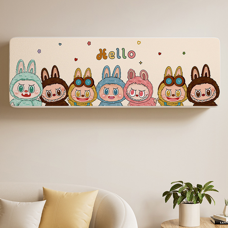 Universāls dekoratīvs putekļu vāks sienas gaisa kondicionierim, putekļu un vēja izturīgs, modelis 5