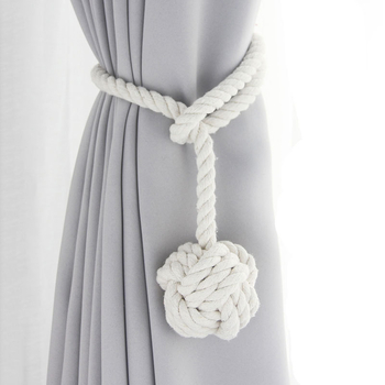 Užuolaidų diržas su kutais ir medvilnine virvele - Medžiaga: Medvilnė; Stilius: Modernus minimalistinis; Pritaikymas negalimas