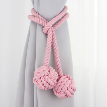 Užuolaidų diržas su kutais ir medvilnine virvele - Medžiaga: Medvilnė; Stilius: Modernus minimalistinis; Pritaikymas negalimas