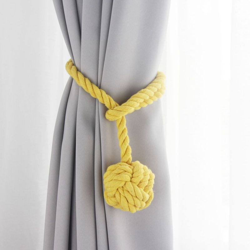 Užuolaidų diržas su kutais ir medvilnine virvele - Medžiaga: Medvilnė; Stilius: Modernus minimalistinis; Pritaikymas negalimas