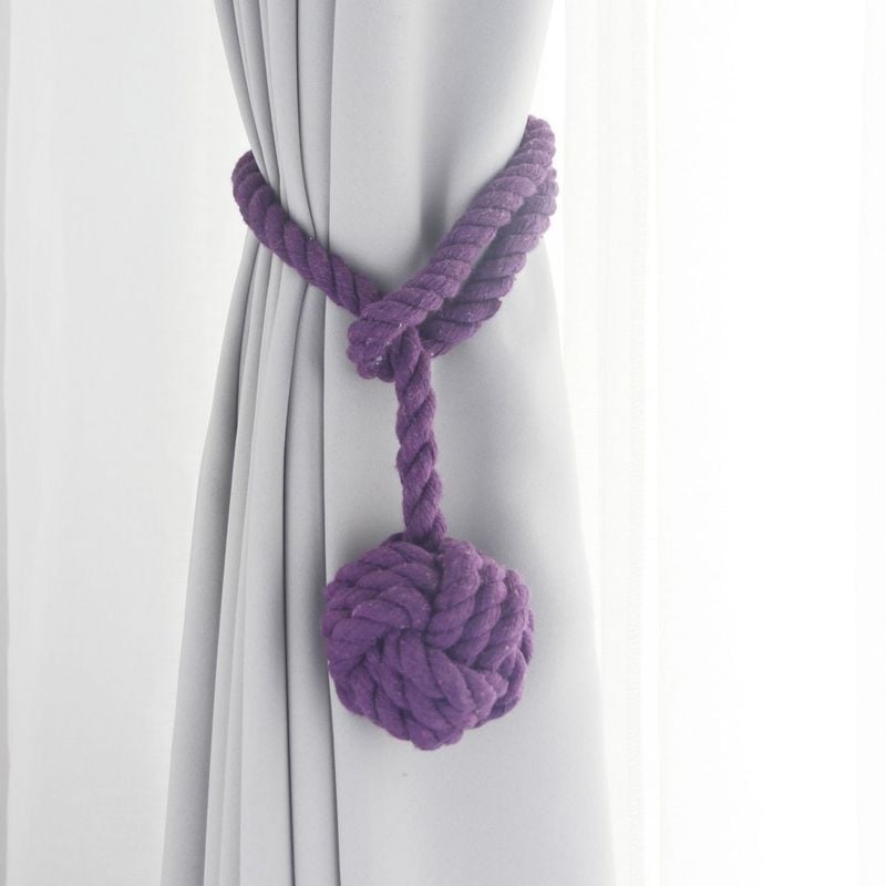 Užuolaidų diržas su kutais ir medvilnine virvele - Medžiaga: Medvilnė; Stilius: Modernus minimalistinis; Pritaikymas negalimas