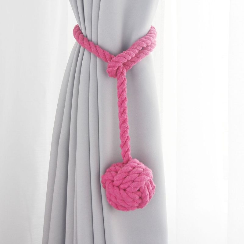 Užuolaidų diržas su kutais ir medvilnine virvele - Medžiaga: Medvilnė; Stilius: Modernus minimalistinis; Pritaikymas negalimas