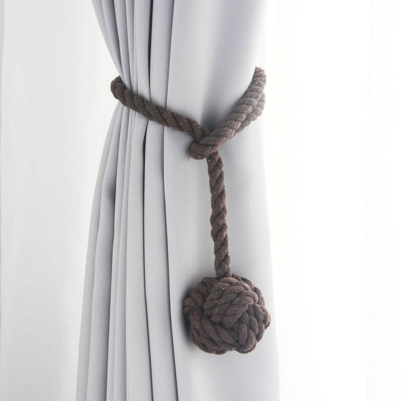 Užuolaidų diržas su kutais ir medvilnine virvele - Medžiaga: Medvilnė; Stilius: Modernus minimalistinis; Pritaikymas negalimas
