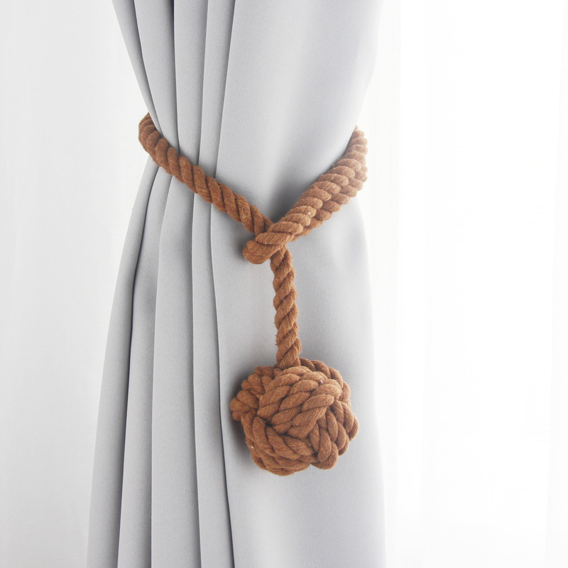 Užuolaidų diržas su kutais ir medvilnine virvele - Medžiaga: Medvilnė; Stilius: Modernus minimalistinis; Pritaikymas negalimas
