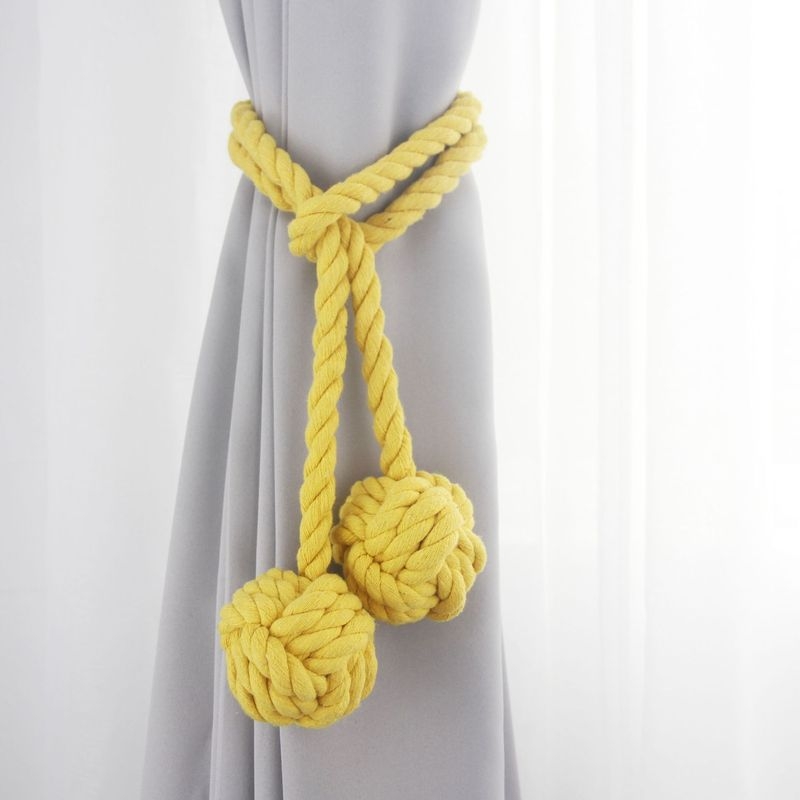 Užuolaidų diržas su kutais ir medvilnine virvele - Medžiaga: Medvilnė; Stilius: Modernus minimalistinis; Pritaikymas negalimas