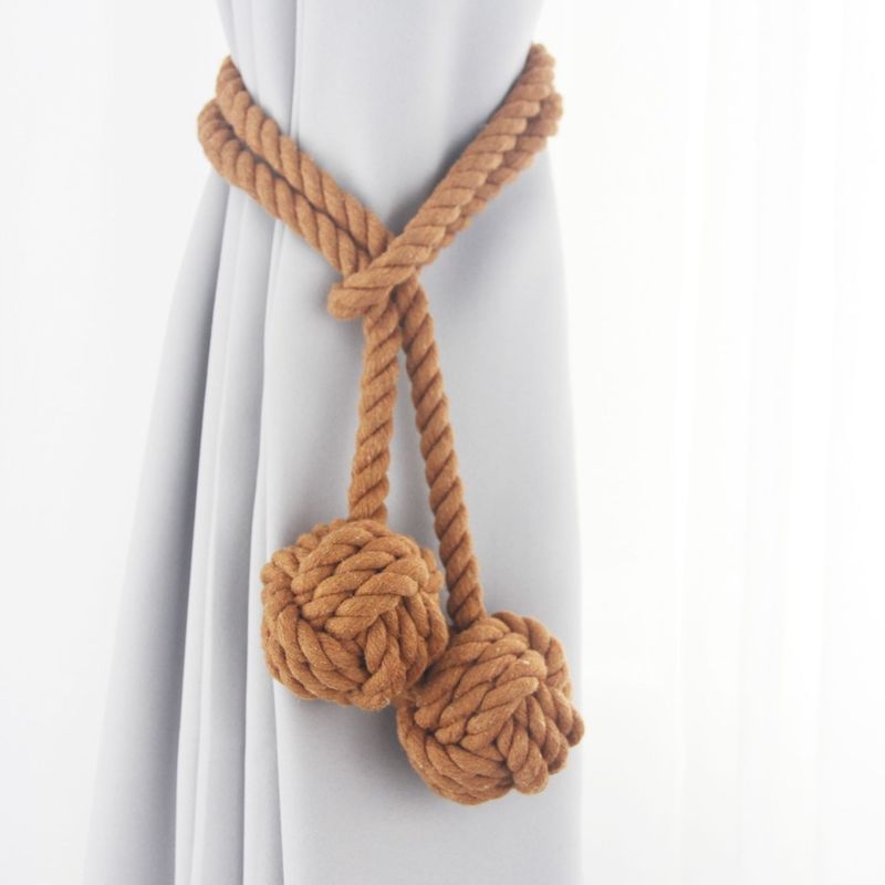 Užuolaidų diržas su kutais ir medvilnine virvele - Medžiaga: Medvilnė; Stilius: Modernus minimalistinis; Pritaikymas negalimas