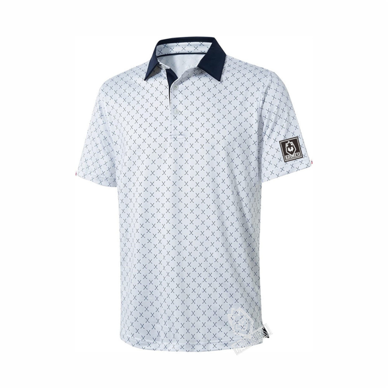 Unisex golfa polo krekls vasaras sezonai, Milk Silk audums ar 80% Spandex, piemērots golfam un reketu sportiem