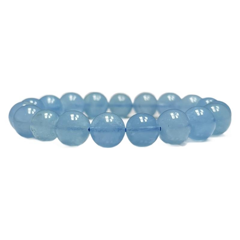 DIY гривна със аквамаринови мъниста – геометрична форма, полирани мъниста, женско бижу