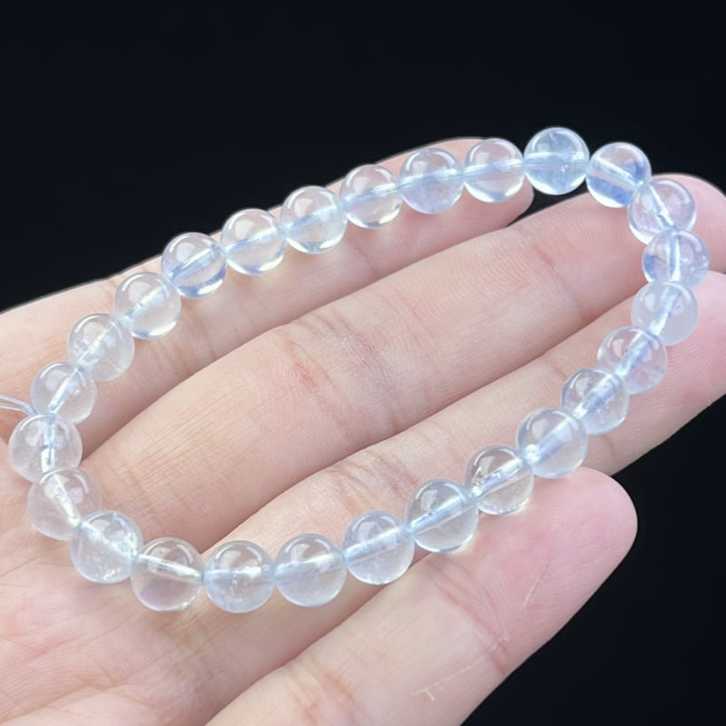 DIY гривна със аквамаринови мъниста – геометрична форма, полирани мъниста, женско бижу