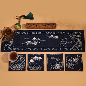 DIY siuvinėtas arbatos kilimėlis Kinijos stiliaus, Zen Lu siuvinėjimas, rankų darbas iš Jinhao, Kinijos stiliaus serijos raštas, tinka svetainei ar restoranui