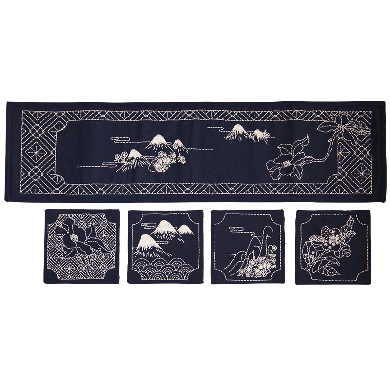 DIY siuvinėtas arbatos kilimėlis Kinijos stiliaus, Zen Lu siuvinėjimas, rankų darbas iš Jinhao, Kinijos stiliaus serijos raštas, tinka svetainei ar restoranui