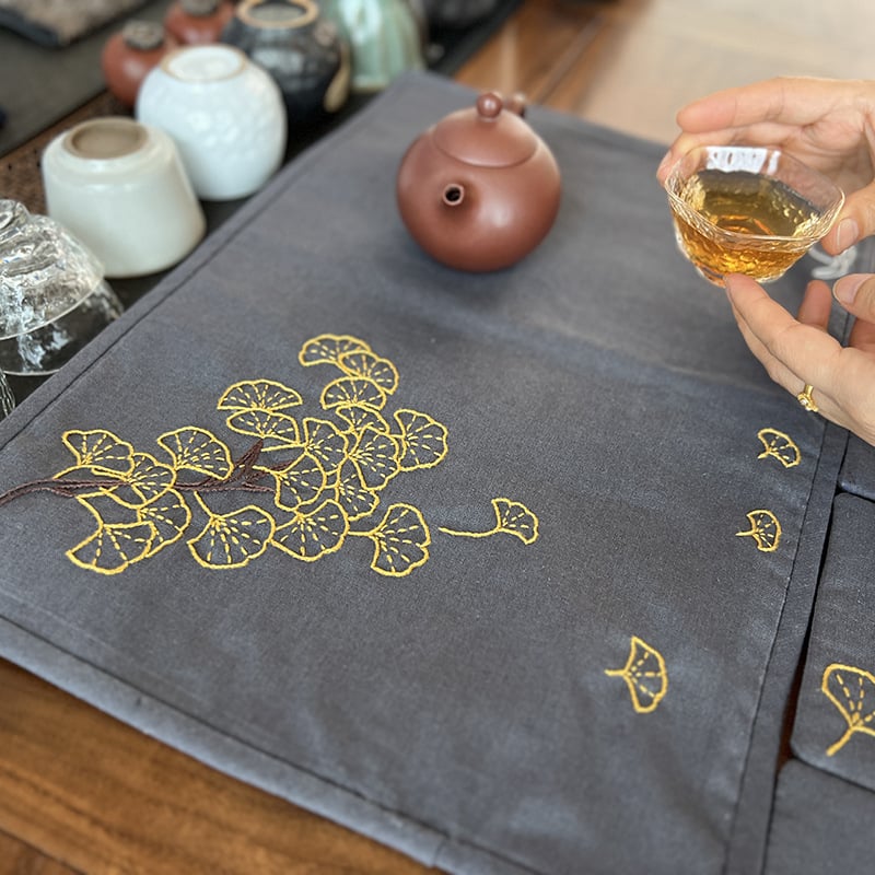DIY siuvinėtas arbatos kilimėlis Kinijos stiliaus, Zen Lu siuvinėjimas, rankų darbas iš Jinhao, Kinijos stiliaus serijos raštas, tinka svetainei ar restoranui