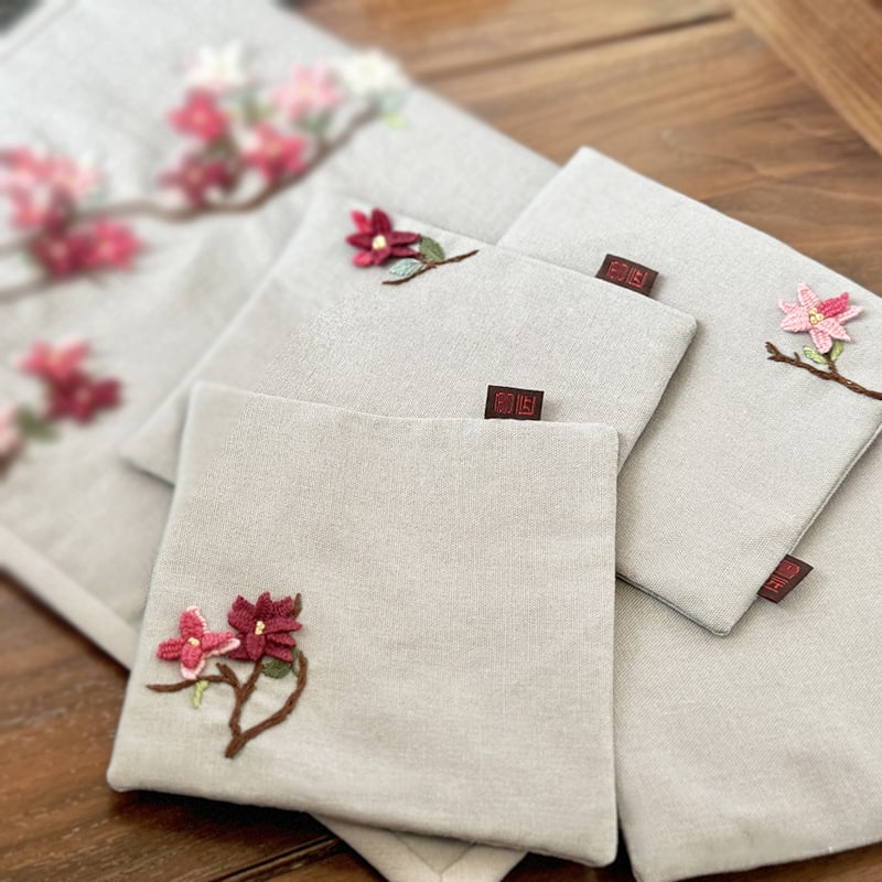 DIY siuvinėtas arbatos kilimėlis Kinijos stiliaus, Zen Lu siuvinėjimas, rankų darbas iš Jinhao, Kinijos stiliaus serijos raštas, tinka svetainei ar restoranui