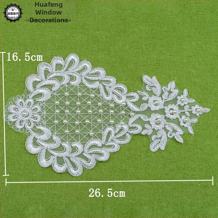 Δαντελένιο κεντημένο appliqué για διακόσμηση οικιακών υφασμάτων | Υλικό: Δαντέλα; Εφαρμογή: Διακόσμηση, Οικιακά υφάσματα; Μάρκα: Huafeng Window Decorations