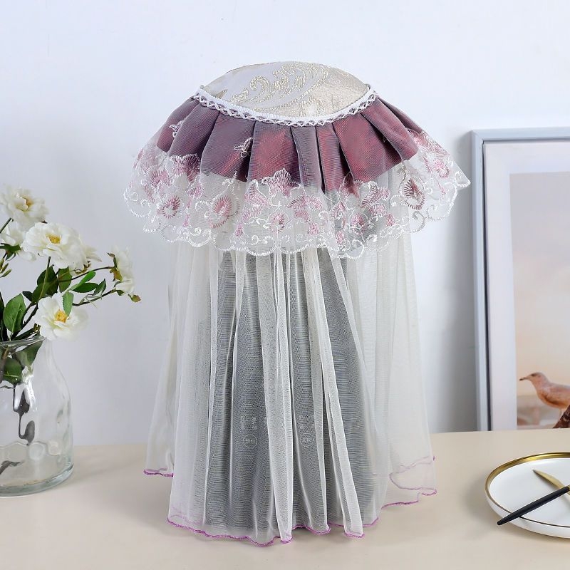 Ovaalne riisikeetja kate pitsilise kangaga – Euroopa stiilis, mitmekülgne tolmukaitse