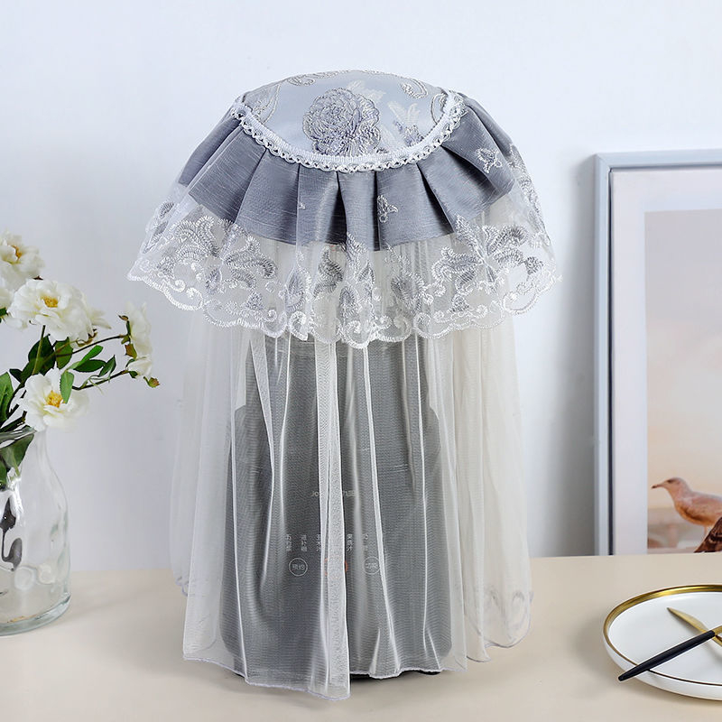 Ovaalne riisikeetja kate pitsilise kangaga – Euroopa stiilis, mitmekülgne tolmukaitse