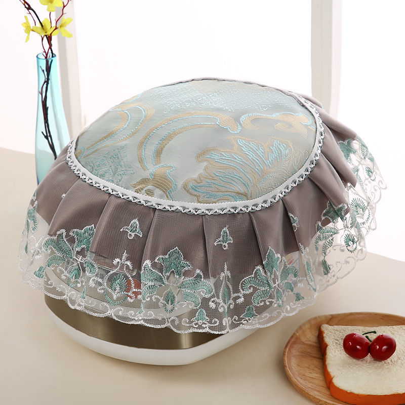 Ovaalne riisikeetja kate pitsilise kangaga – Euroopa stiilis, mitmekülgne tolmukaitse