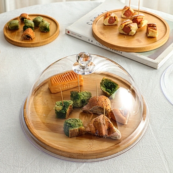 Gyümölcs kóstoló tál porvédő fedéllel és átlátszó fedéllel – Egyszerű stílus, Anyag: Egyéb, Minőség: Megfelelő termék