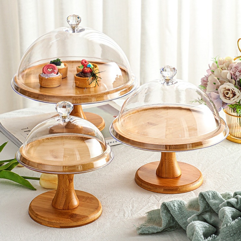 Gyümölcs kóstoló tál porvédő fedéllel és átlátszó fedéllel – Egyszerű stílus, Anyag: Egyéb, Minőség: Megfelelő termék