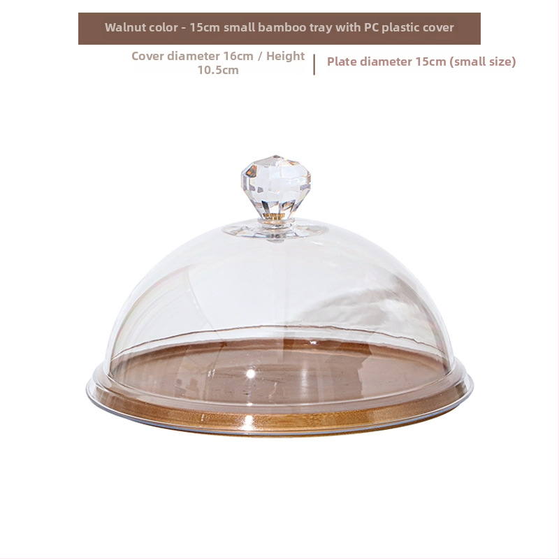 Gyümölcs kóstoló tál porvédő fedéllel és átlátszó fedéllel – Egyszerű stílus, Anyag: Egyéb, Minőség: Megfelelő termék