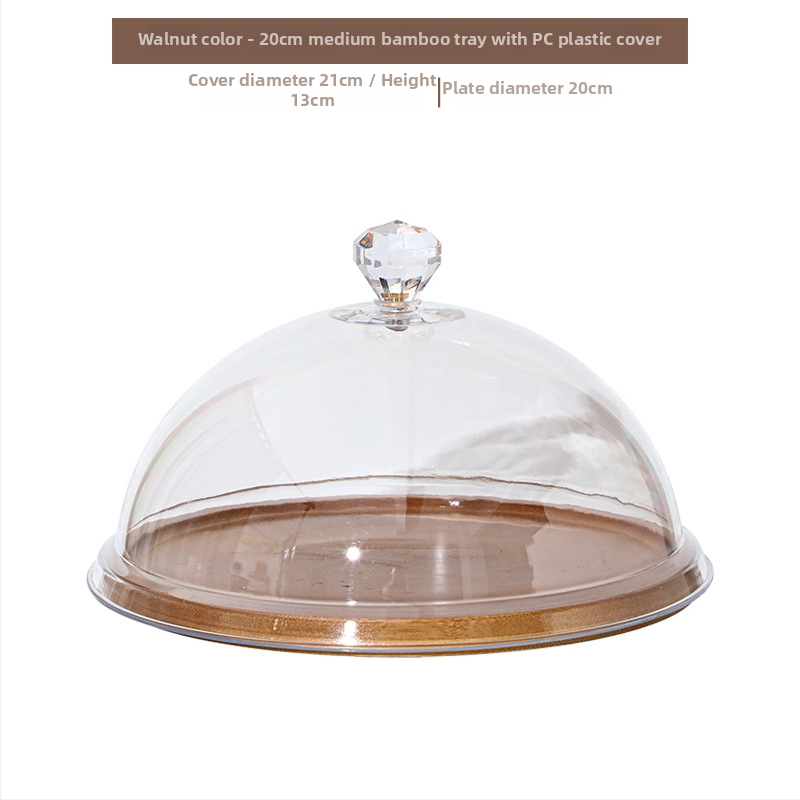 Gyümölcs kóstoló tál porvédő fedéllel és átlátszó fedéllel – Egyszerű stílus, Anyag: Egyéb, Minőség: Megfelelő termék