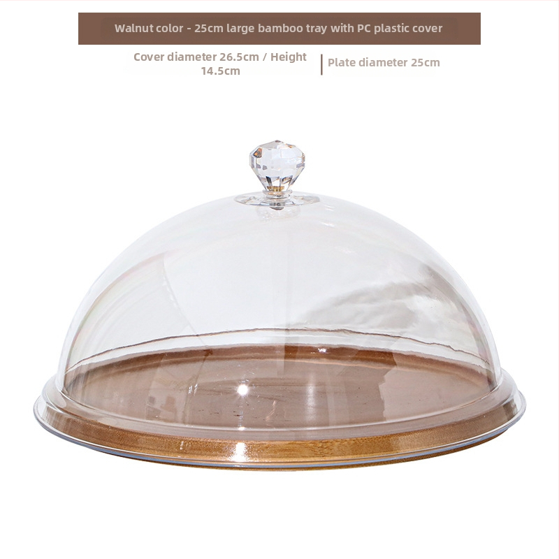 Gyümölcs kóstoló tál porvédő fedéllel és átlátszó fedéllel – Egyszerű stílus, Anyag: Egyéb, Minőség: Megfelelő termék