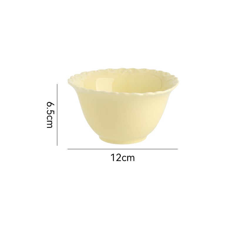 Desszert tányér, kerámia, szabálytalan alakú, retró stílusú, csipkés éllel, mikrohullámú sütőhöz használható