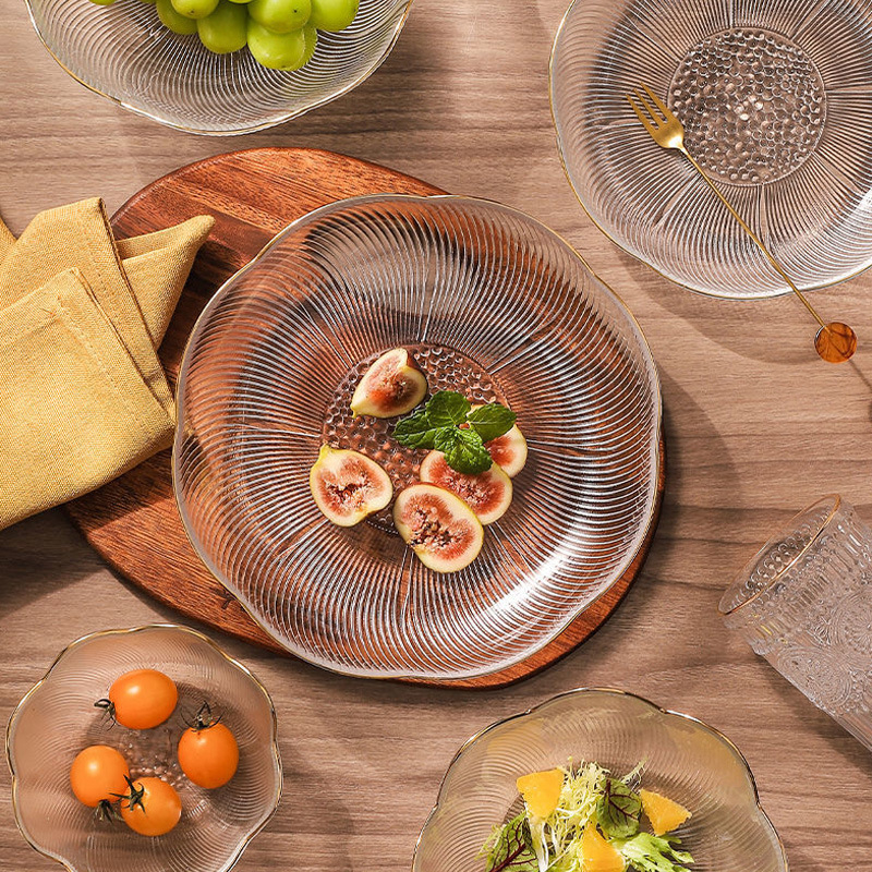 Ólommentes kristályüveg gyümölcstál, Gui Zhongtang, kortárs stílus, első osztályú minőség