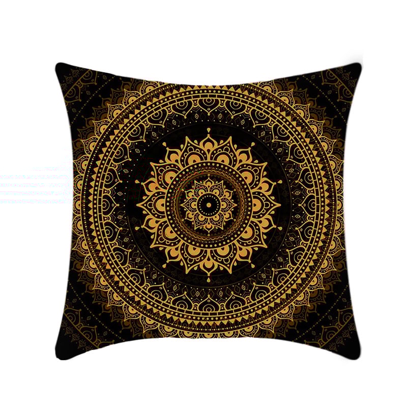 Retro etnikus mandala párnahuzat – plüss anyag, nyomtatás, testreszabható