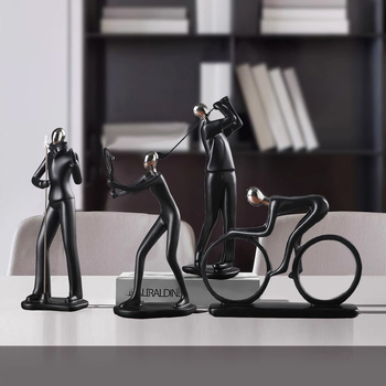 Αθλητικές φιγούρες — Δημιουργικός επιτραπέζιος διακοσμητής, μεταξωτό άνθος, καθολικό στυλ, δώρο γενεθλίων, επιχειρηματικό δώρο.