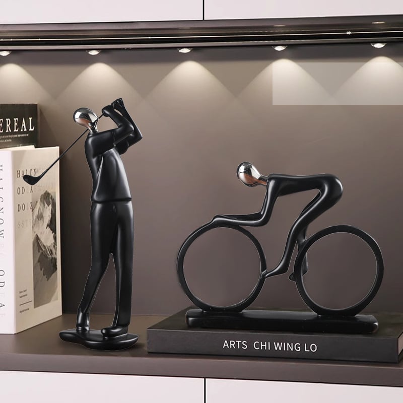 Αθλητικές φιγούρες — Δημιουργικός επιτραπέζιος διακοσμητής, μεταξωτό άνθος, καθολικό στυλ, δώρο γενεθλίων, επιχειρηματικό δώρο.