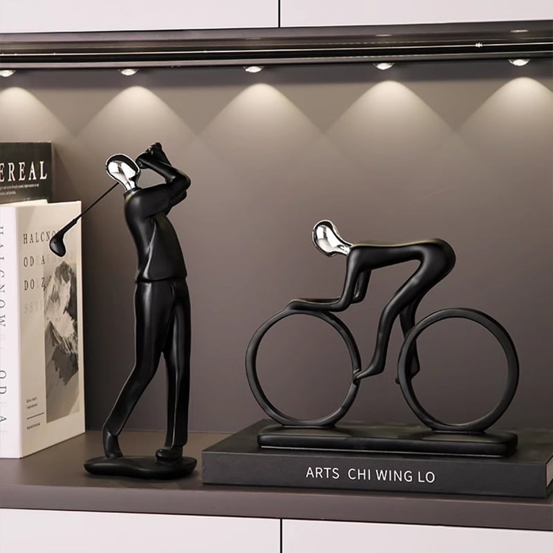 Αθλητικές φιγούρες — Δημιουργικός επιτραπέζιος διακοσμητής, μεταξωτό άνθος, καθολικό στυλ, δώρο γενεθλίων, επιχειρηματικό δώρο.