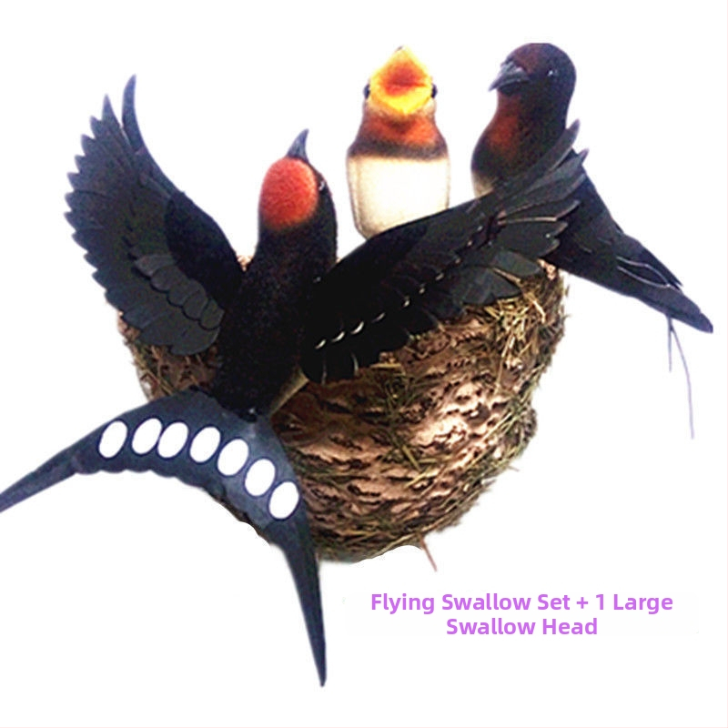 Sieninis dekoras su paukščio lizdu iš putplasčio, Viduržemio jūros stilius, namų puošmena, pritaikoma užsakymui