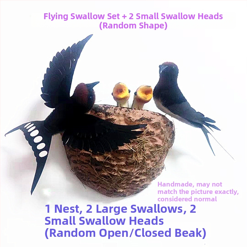 Sieninis dekoras su paukščio lizdu iš putplasčio, Viduržemio jūros stilius, namų puošmena, pritaikoma užsakymui