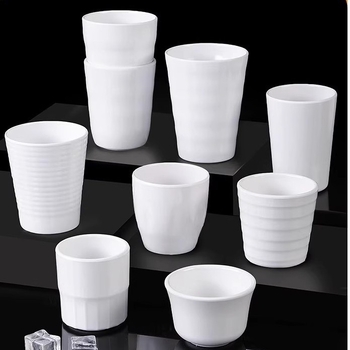 Melamiinist portselanilaadse välimusega kruus, isoleeriv, silindriline, ühekihiline, kohandatav