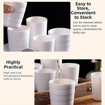 Melamiinist portselanilaadse välimusega kruus, isoleeriv, silindriline, ühekihiline, kohandatav