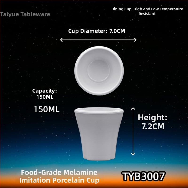 Melamiinist portselanilaadse välimusega kruus, isoleeriv, silindriline, ühekihiline, kohandatav