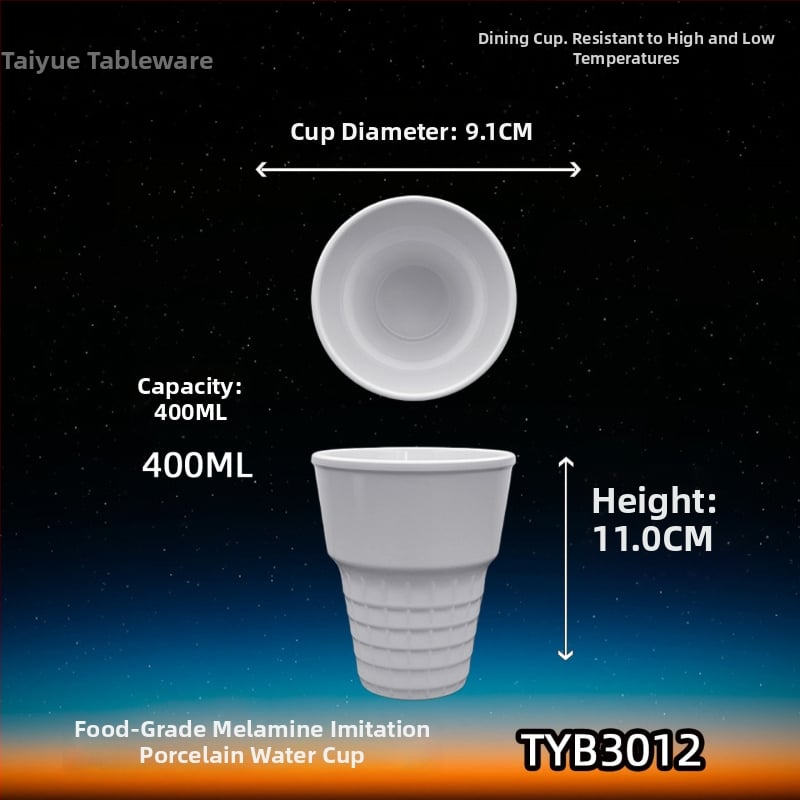 Melamiinist portselanilaadse välimusega kruus, isoleeriv, silindriline, ühekihiline, kohandatav