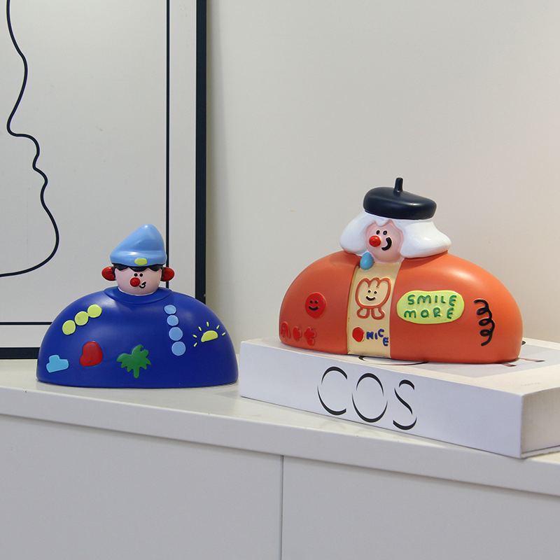 Διακοσμητική φιγούρα από ρητίνη για διακόσμηση αρτοποιείου και καφέ - Bread Man χαρακτήρας, μοντέρνο μινιμαλιστικό στυλ, ιδανικό δώρο έναρξης επιχείρησης