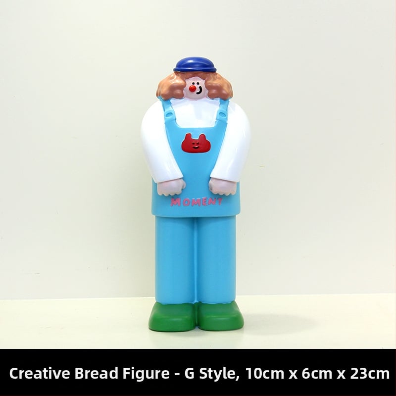 Διακοσμητική φιγούρα από ρητίνη για διακόσμηση αρτοποιείου και καφέ - Bread Man χαρακτήρας, μοντέρνο μινιμαλιστικό στυλ, ιδανικό δώρο έναρξης επιχείρησης
