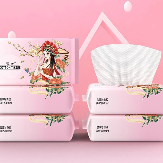 Egyszer használatos arcmosó törölköző 100% pamut, Plain weave, testreszabható feldolgozás